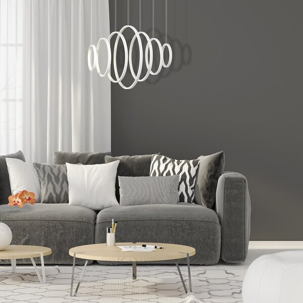 Závesné LED svietidlo Pixels, 7x LED 96w, 4000k, w