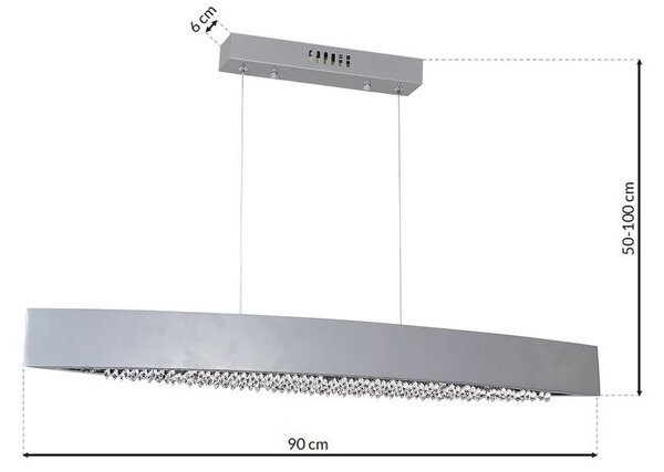 Závesné LED svietidlo Bocca, 1x LED 24w, 4000k, s
