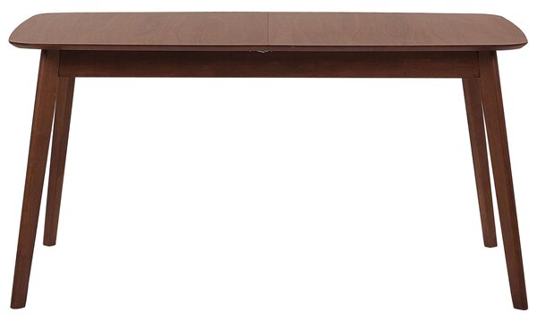 Jedálenský stôl tmavý orech 120/150 x 75 cm rozkladací drevené nohy škandinávsky štýl kuchyňa jedáleň