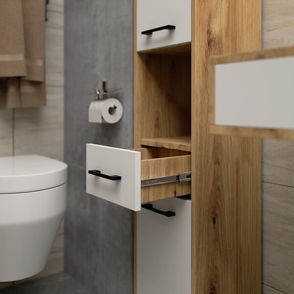 Ak furniture Kúpeľňová skrinka FIN II 30 cm dub artisan/biela