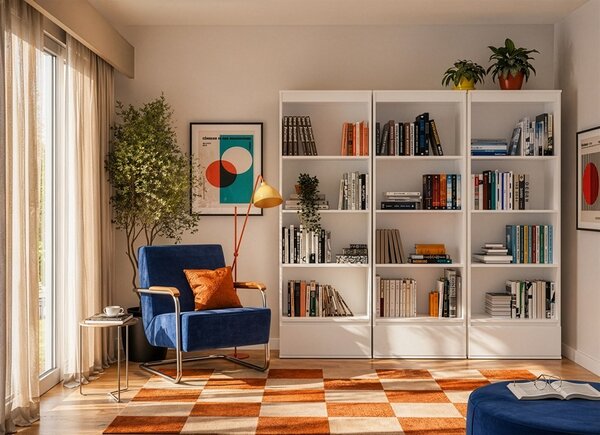TP Living Kancelářský regál Palermo 65 cm bílý