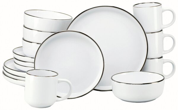 KOMBINOVANÝ SERVIS 16-dielne kamenina Creatable - Online Only bytové doplnky, Online Only