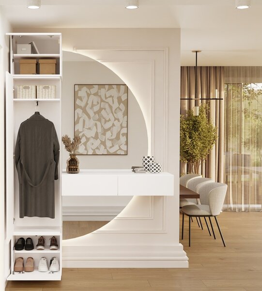 TP Living Předsíňová skříň Haga 1SZ 50 cm bílá