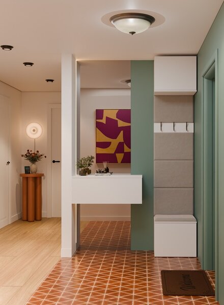TP Living Předsíňová stěna HAGA 1W 50 cm bílá/kašmír