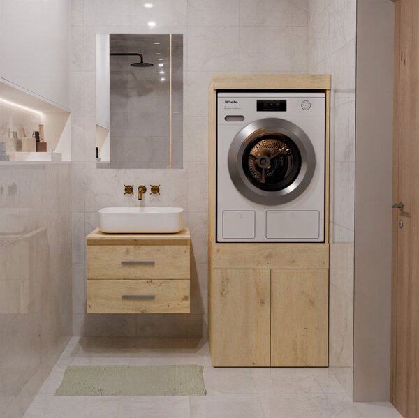 TP Living Koupelnová skříňka na pračku Pola Twin dub Artisan