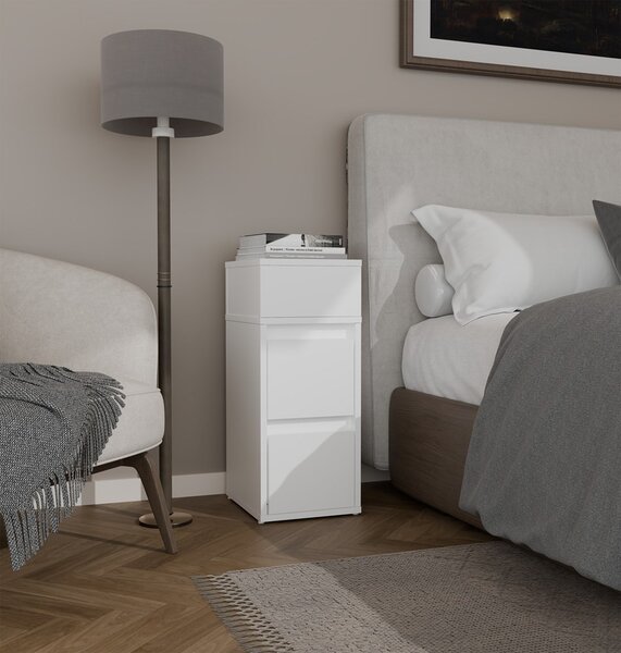TP Living Noční stolek York 27 cm bílý