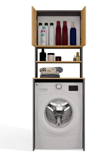 TP Living Koupelnová skříňka nad pračku Pola Multi antracit/dub Artisan