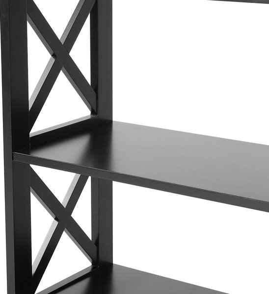 Konzolový stolík čierna MDF 80 x 100 x 30 cm 1 zásuvka 2 police úložný priestor moderný rustikálny štýl obývačka predsieň