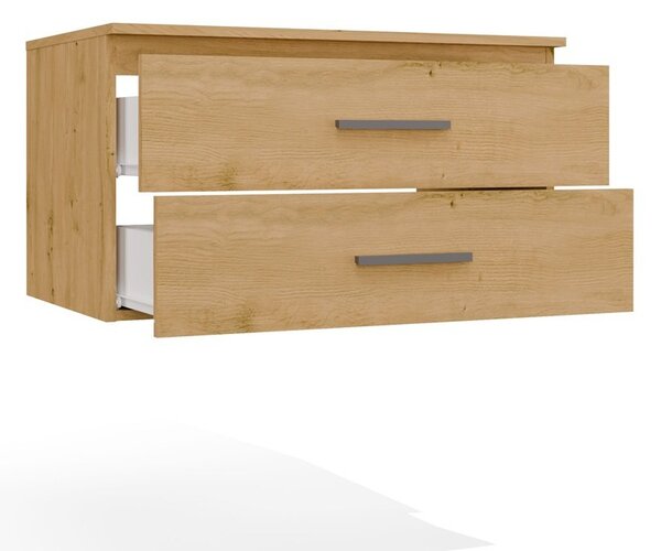TP Living Závěsná skříňka pod umyvadlo s deskou Nel 2S 80 cm dub Artisan