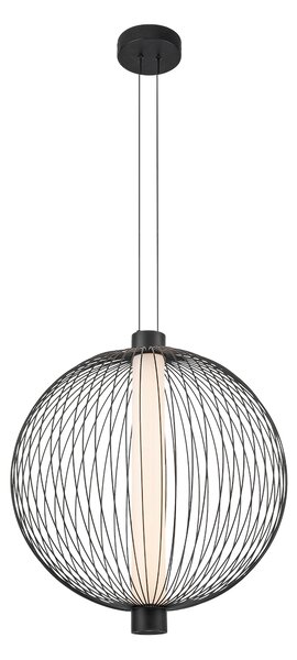 Závesné svietidlo Kyoto, 1x čierne drôtené tienidlo, (fi 54cm), b