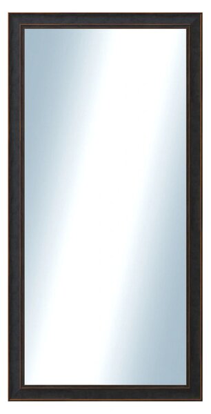 DANTIK - Zrkadlo v rámu, rozmer s rámom 50x100 cm z lišty ANDRÉ veľká čierna (3154)