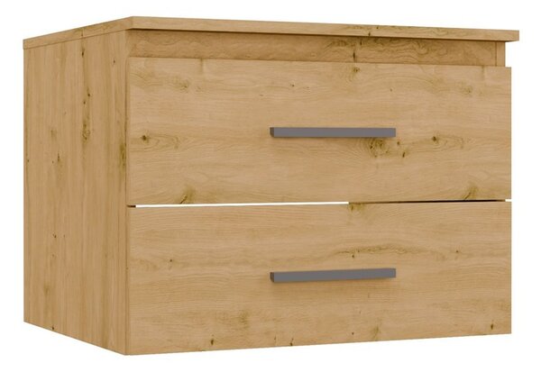 TP Living Závěsná skříňka pod umyvadlo s deskou Nel 2S 60 cm dub Artisan