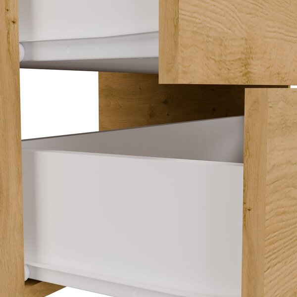 TP Living Závěsná skříňka pod umyvadlo s deskou Nel 2S 60 cm dub Artisan