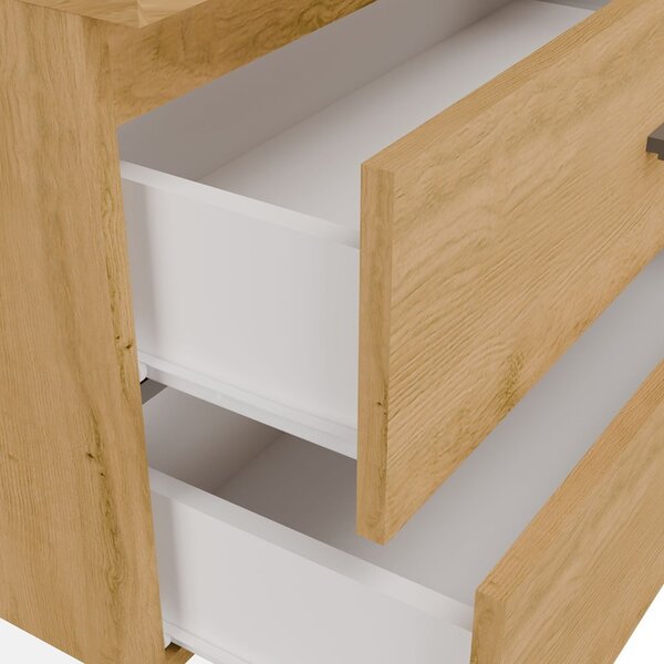 TP Living Závěsná skříňka pod umyvadlo s deskou Nel 2S 60 cm dub Artisan