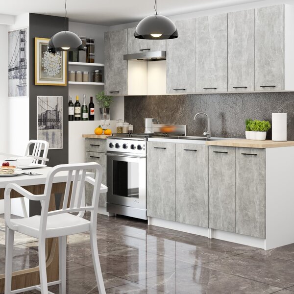 Ak furniture Závesná kuchynská skrinka OLIVIE 40x72 cm matná biela/betón