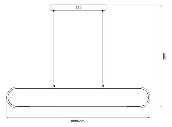 Závesné LED svietidlo Frame, 1x LED 42w, 4000k, b