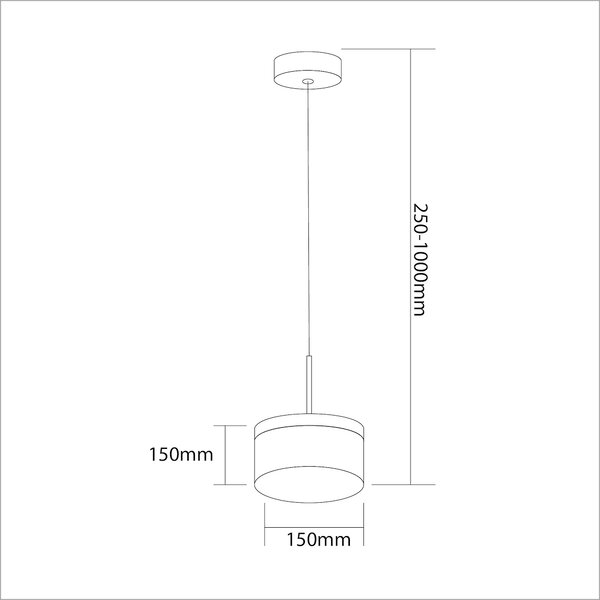 Závesné LED svietidlo Elegance, 1x LED 9w, 4000k, g