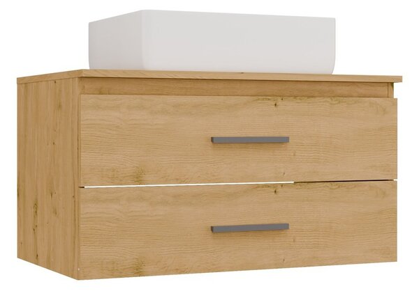 TP Living Závěsná skříňka s deskou a umyvadlem Nel 2S 80 cm dub Artisan