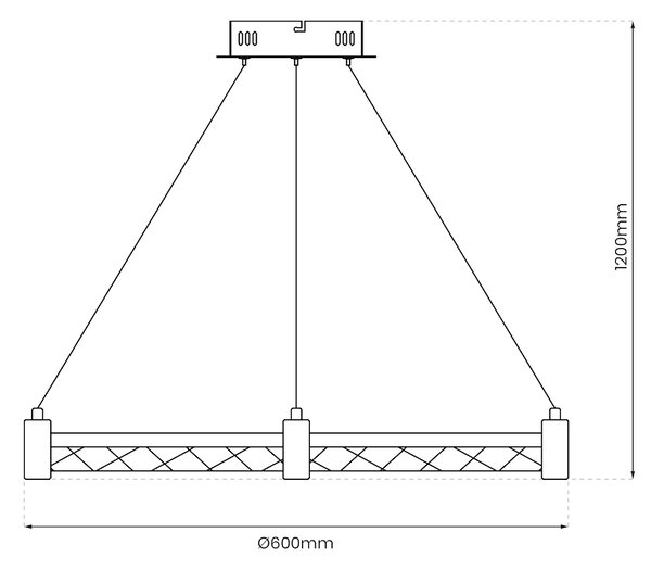 Závesné LED svietidlo Elegance, 1x LED 36w, 4000k, g