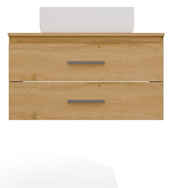 TP Living Závěsná skříňka s deskou a umyvadlem Nel 2S 80 cm dub Artisan