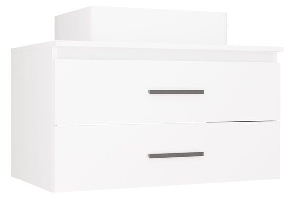 TP Living Závěsná skříňka s deskou a umyvadlem Nel 2S 80 cm bílá