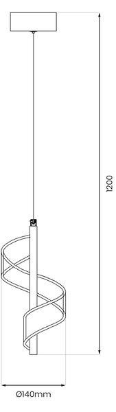 Závesné LED svietidlo Largo, 1x LED 10w, 4000k, g