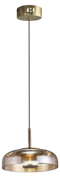 Závesné svietidlo Vetro, 1x jantárové sklenené tienidlo, g