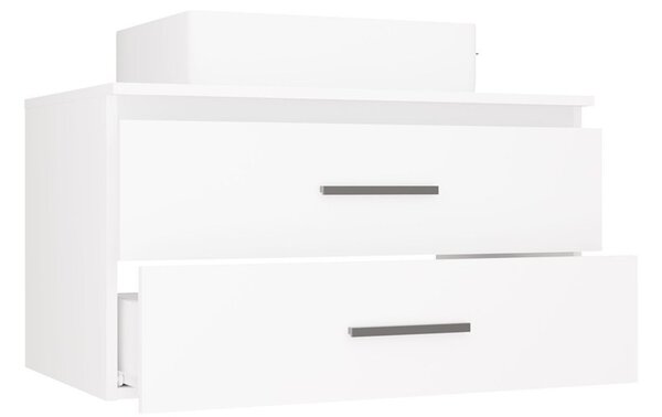 TP Living Závěsná skříňka s deskou a umyvadlem Nel 2S 80 cm bílá