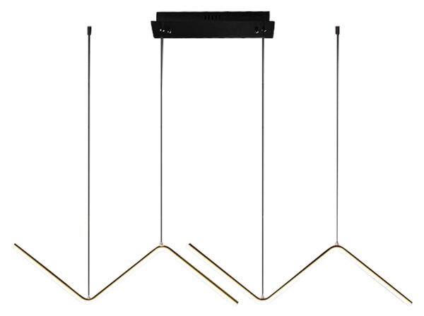 Závesné LED svietidlo Verte, 2x LED 22w, 4000k, g/b