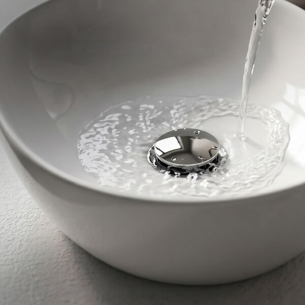 Ak furniture Keramické umyvadlo na desku ELIPSE 49 cm lesklé bílé