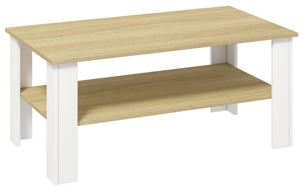 KONFERENČNÝ STOLÍK, biela, dub medový, kompozitné drevo, 100/55/44 cm Livetastic - Stolíky do obývačky, Online Only