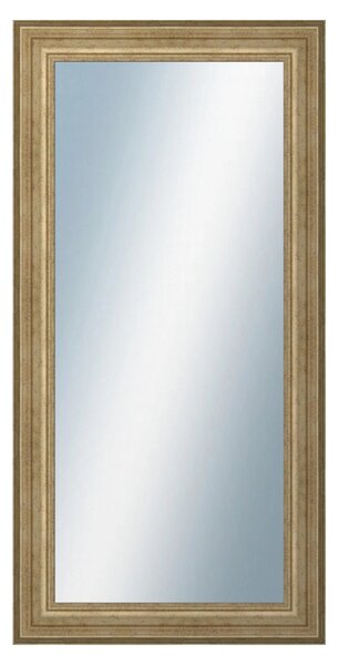 DANTIK - Zrkadlo v rámu, rozmer s rámom 50x100 cm z lišty HRAD strieborná patina (2823)