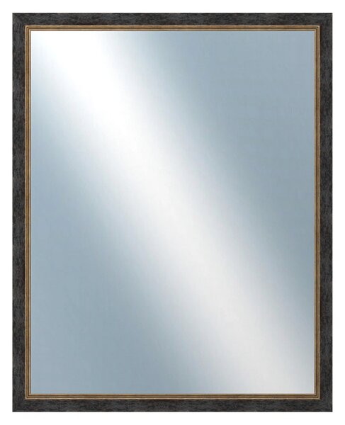 DANTIK - Zrkadlo v rámu, rozmer s rámom 80x100 cm z lišty CARRARA hnedočierna (2948)