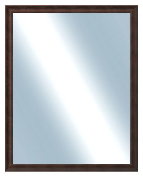 DANTIK - Zrkadlo v rámu, rozmer s rámom 80x100 cm z lišty KOSTELNÍ malá hnedá (3165)