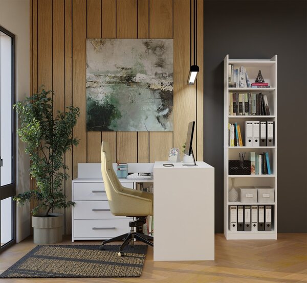 TP Living Kancelářský regál Rimini 50 cm bílý