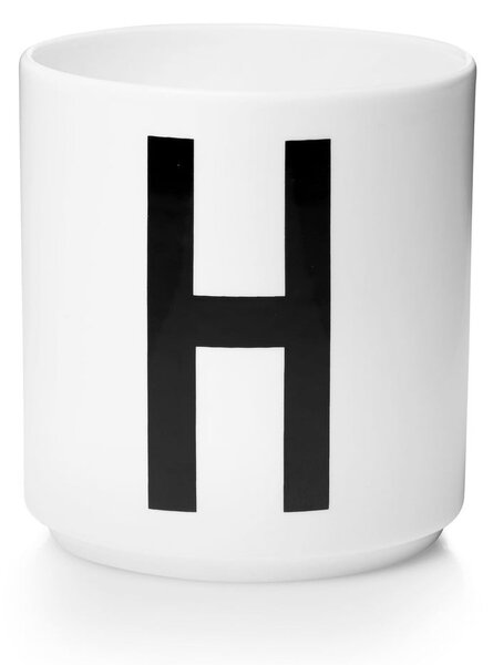 Biely porcelánový hrnček Design Letters Personal H