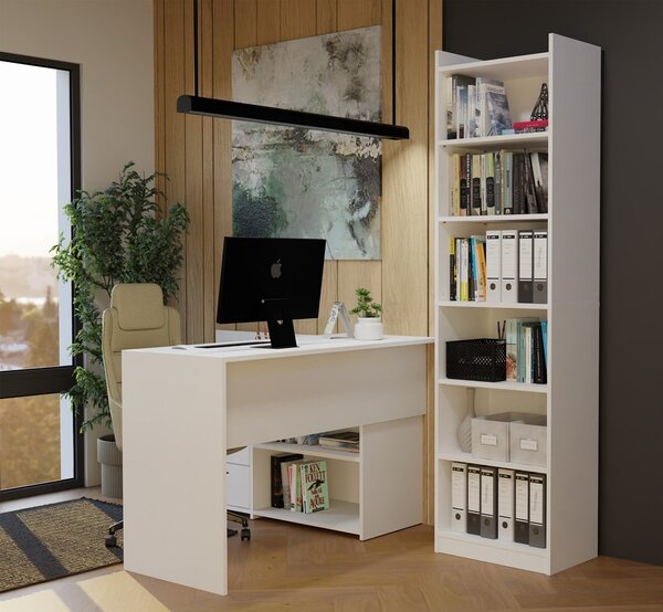 TP Living Kancelářský regál Rimini 50 cm bílý