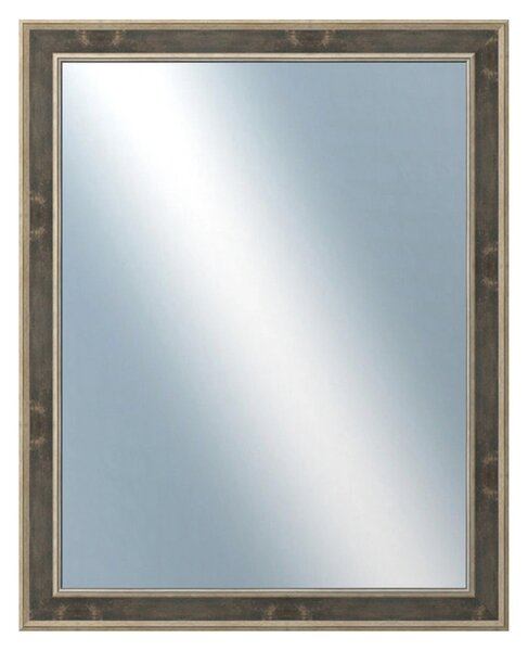 DANTIK - Zrkadlo v rámu, rozmer s rámom 80x100 cm z lišty TOOTH zlatá čierna (2780)