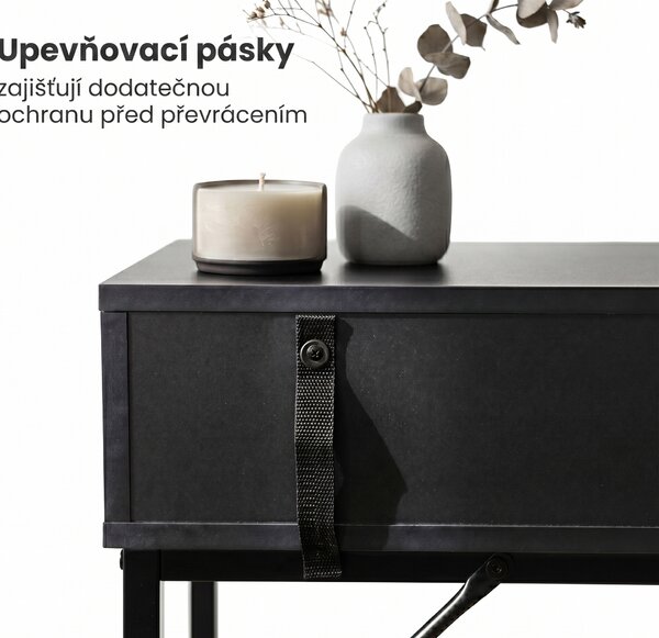 Ak furniture Konzolový stolek Elano 80 cm černý