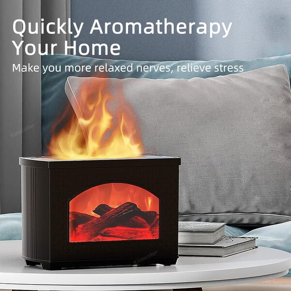 Aróma difuzer Fireplace Flame biela