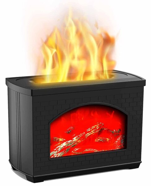 Aróma difuzer Fireplace Flame čierny
