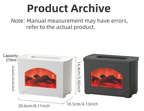 Aróma difuzer Fireplace Flame biela
