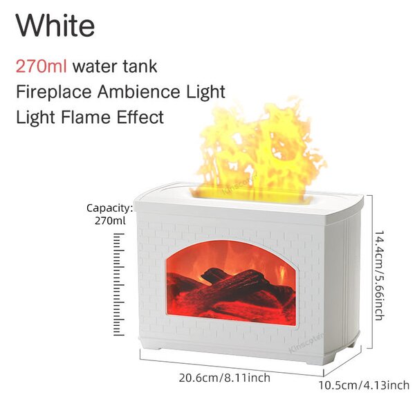 Aróma difuzer Fireplace Flame biela