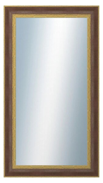 DANTIK - Zrkadlo v rámu, rozmer s rámom 50x90 cm z lišty ZVRATNÁ červenozlatá plast (3069)