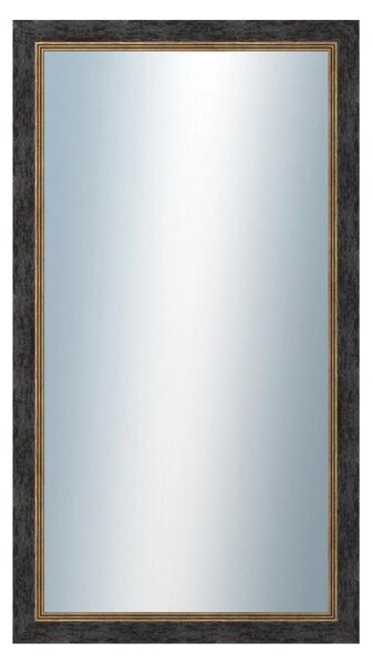 DANTIK - Zrkadlo v rámu, rozmer s rámom 50x90 cm z lišty CARRARA hnedočierna (2948)