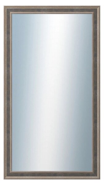 DANTIK - Zrkadlo v rámu, rozmer s rámom 50x90 cm z lišty TOOTH malá striebornočierna (3164)