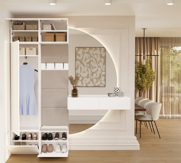 TP Living Předsíňová stěna Haga 1Sz1W 100 cm bílá