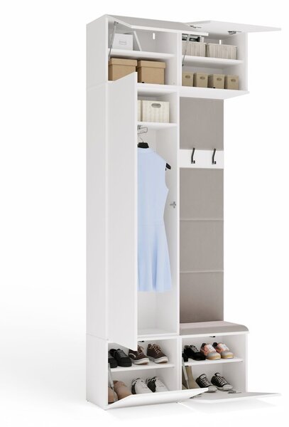 TP Living Předsíňová stěna Haga 1Sz1W 100 cm bílá