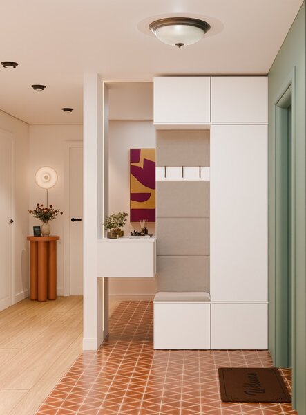 TP Living Předsíňová stěna Haga 1Sz1W 100 cm bílá