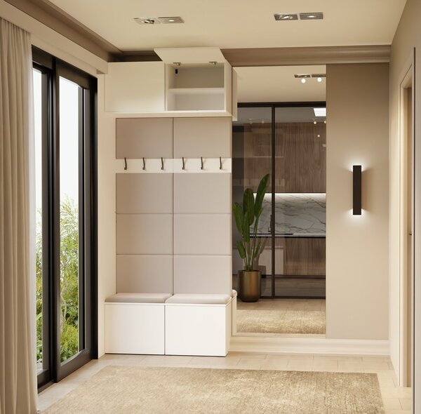 TP Living Předsíňová stěna HAGA 2W 100 cm bílá